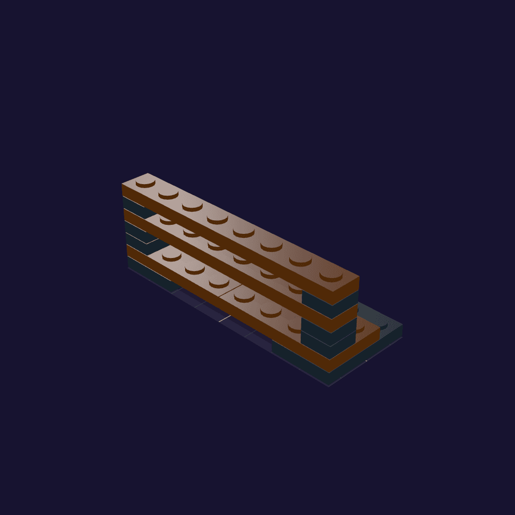 A brick-built bench from the GENBRX shape catalog