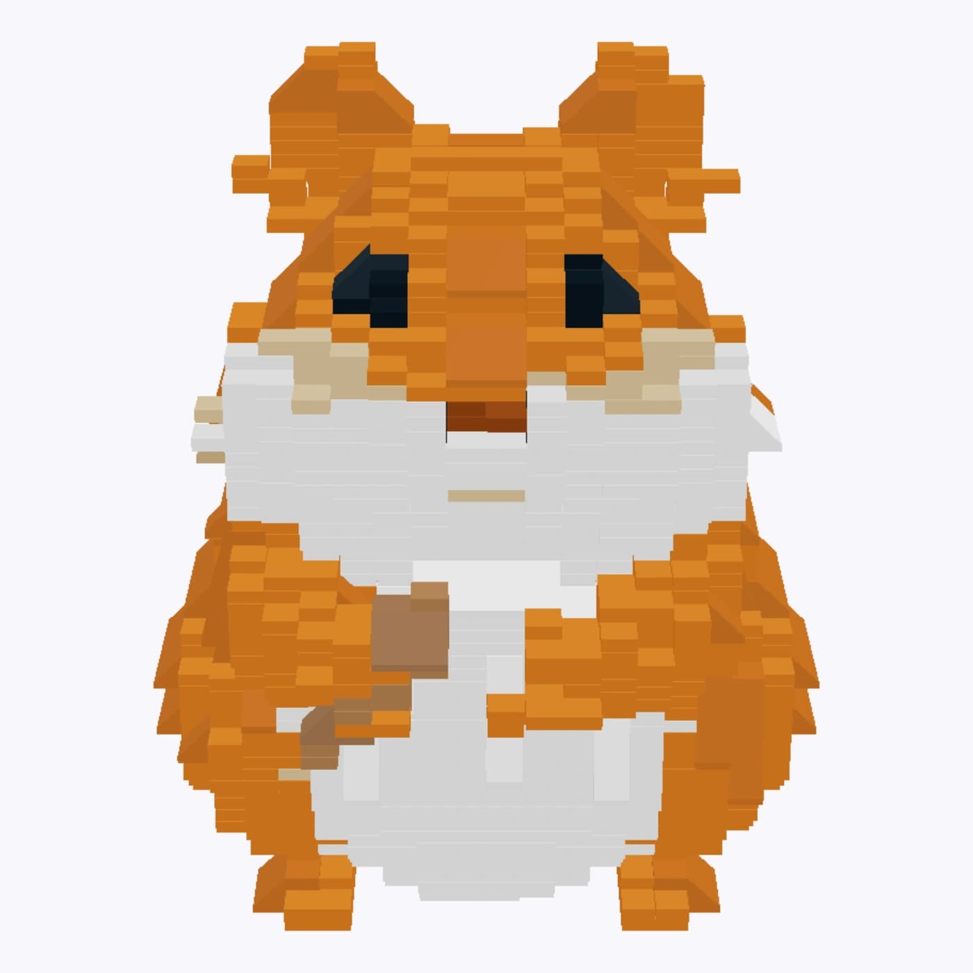 The actual 1,546-piece GENBRX hamster model, front view